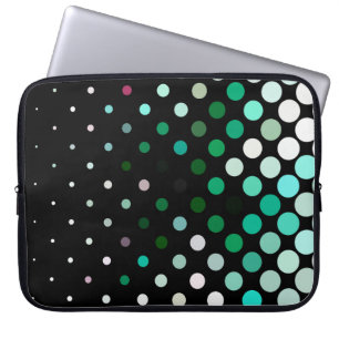 Abstract halftone background pattern. Geometric Laptop Sleeve