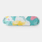 Abstract Halftoonpatroon met hedendaagse pastel Skateboard (Horizontaal)