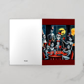 Abstract Halloween Feest Folie Wenskaart (Buiten Laag)