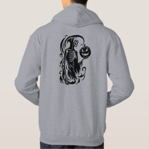 Abstract Halloween Skelet op Back Hoodie