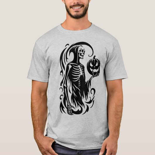 Abstract Halloween Skeleton Shirt (Voorkant)
