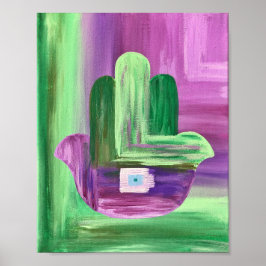 Abstract Hamsa Poster