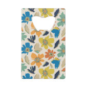 Abstract Hand-Drawn Boho Floral Pattern Kredietkaart Flessenopener (Achterkant)