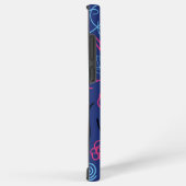 Abstract Hand-Drawn Scribble Pattern on Blue Samsung Galaxy Hoesje (Rechterkant)