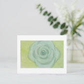Abstract hand-drawn White Rose Flat Card Feestdagenkaart (Staand voorkant)