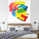 Abstract handgeschilderd feminisme canvas afdruk (Insitu (Slaapkamer))