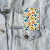 Abstract handgetekend boho bloemmotief button (Insitu)
