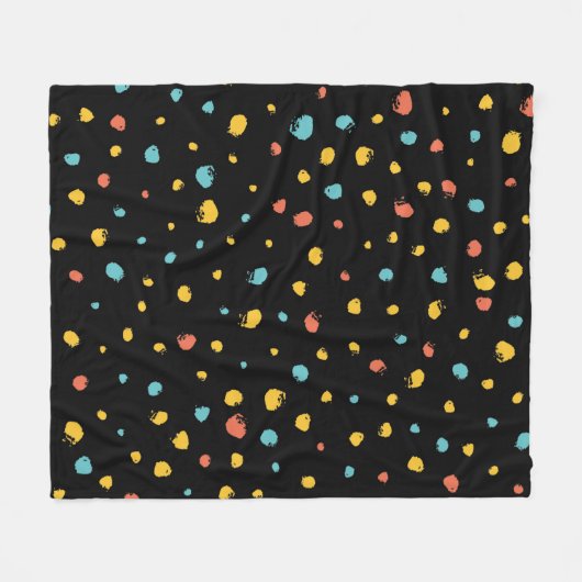 Abstract handmade round seamless pattern throw fleece deken (Voorkant (Horizontaal))