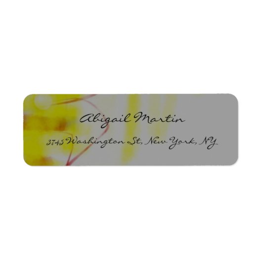 Abstract handschrift met geel grijs etiket (Voorkant)