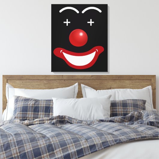 Abstract Happy Face Clown Canvas Afdruk (Insitu (Slaapkamer))