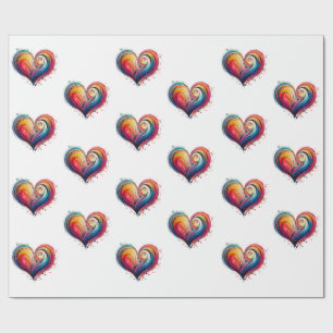 Abstract hart cadeaupapier