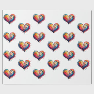 Abstract hart cadeaupapier
