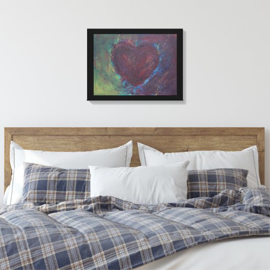 Abstract hart canvas afdruk (Insitu (Slaapkamer))