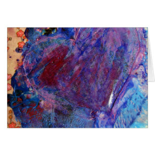 Abstract hart, gemengde media, collage