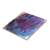 Abstract hart, gemengde media, collage tegeltje (Zijkant)