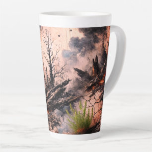 Abstract Hart Latte Mok - Elegant Art Design