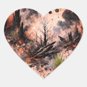 Abstract Hart Sticker - Elegant Custom Design