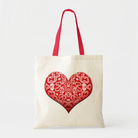 Abstract hart tote bag (Voorkant)