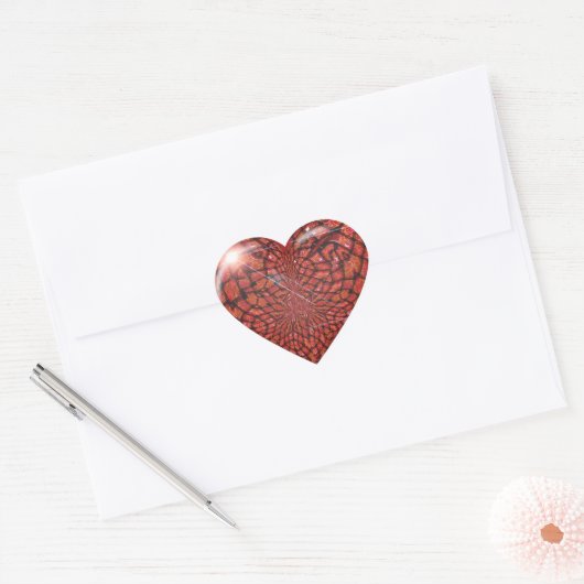 Abstract Hart Valentijnsdag Sticker (Envelop)