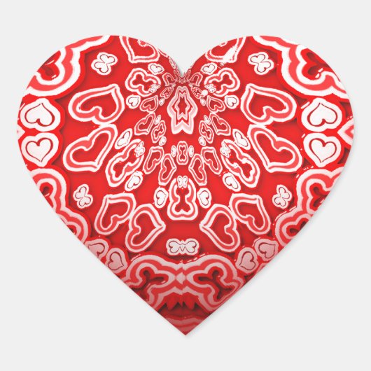 Abstract Hart Valentijnsdag Sticker (Voorkant)