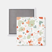 Abstract hartenpatroon magneet (Voorkant / Achterkant)