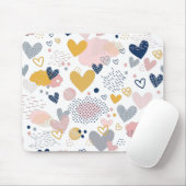 Abstract hartenpatroon muismat (Met muis)
