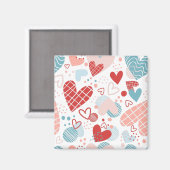 Abstract hartjes patroon magneet (Voorkant / Achterkant)