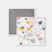 Abstract hartjespatroon magneet (Voorkant / Achterkant)