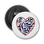  abstract hartpatroon button flesopener (Voorkant)