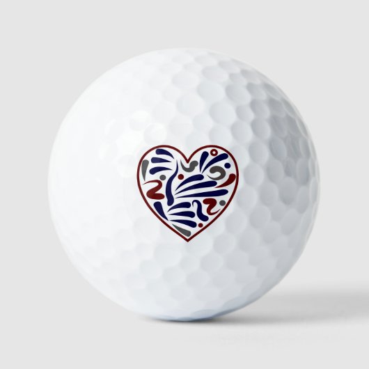  abstract hartpatroon golfballen (Voorkant)