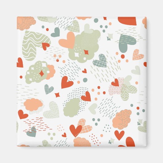 Abstract hartpatroon magneet (Voorkant)