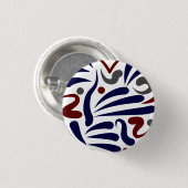  abstract hartpatroon ronde button 3,2 cm (Voorkant /achterkant)