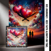 Abstract Heart Nebula Dream Vierkante Klok