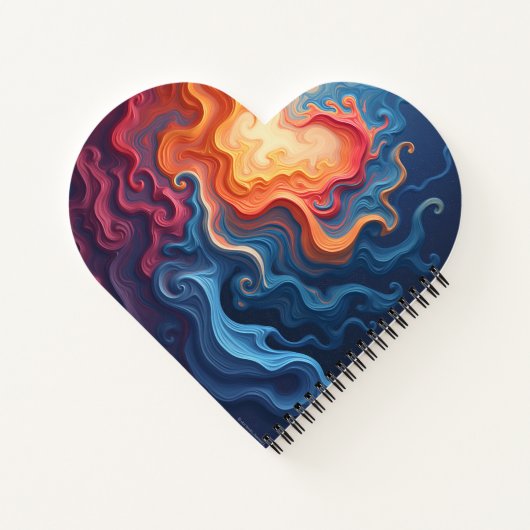 Abstract Heart Shape notebook Notitieboek (Achterkant)
