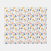 Abstract Hearts: Cozy Valentines  Fleece Deken (Voorkant (Horizontaal))