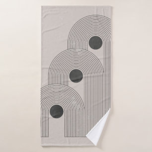 Abstract hedendaags poster uit het midden van de e badhanddoek