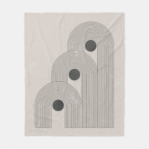 Abstract hedendaags poster uit het midden van de e fleece deken