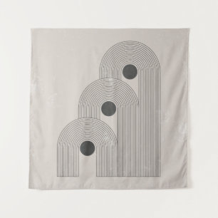 Abstract hedendaags poster uit het midden van de e wandkleed