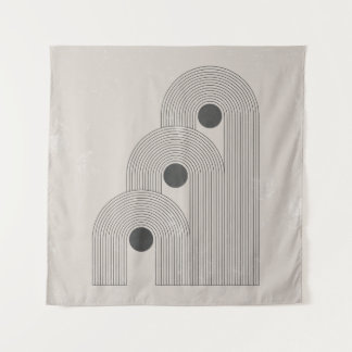 Abstract hedendaags poster uit het midden van de e wandkleed