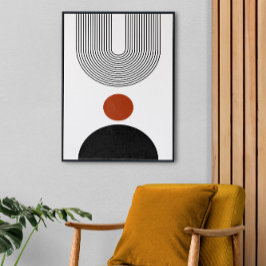 Abstract hedendaagse moderne middeleeuwse moderne canvas afdruk