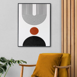 Abstract hedendaagse moderne middeleeuwse moderne canvas afdruk
