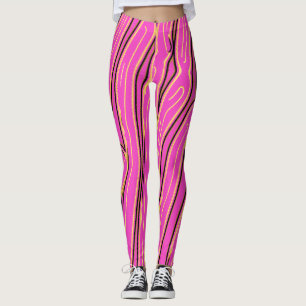 Abstract heetroze patroon "Ratti_Creative_Arts" Leggings