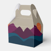 Abstract Herfst Autumn Mountain Landscape Sunset Bedankdoosjes (Achterkant)