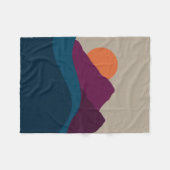 Abstract Herfst Autumn Mountain Landscape Sunset Fleece Deken (Voorkant (Horizontaal))