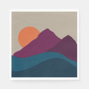 Abstract Herfst Autumn Mountain Landscape Sunset Servet