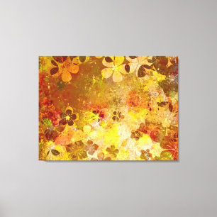 Abstract herfstschilderij canvas afdruk