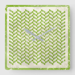 Abstract herringbone in griekenland vierkante klok
