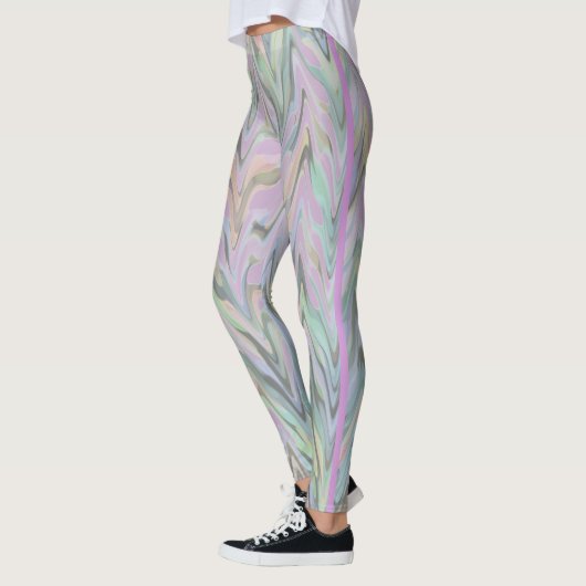 Abstract Herringbone - lavender Leggings (Links)