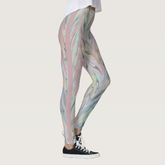 Abstract herringbone — roos/breed leggings (Rechts)