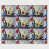 Abstract het Schilderen Verpakkend Document Cadeaupapier (Vlak)